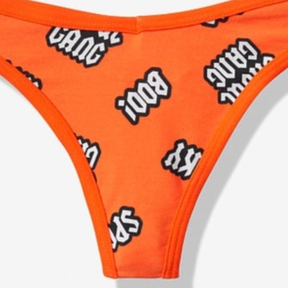 🎃Halloween Panty VS XS PINK Thong Boo Spooky Holiday Sexy Panty 🎃🕸🕷💀👻 - Picture 2 of 10